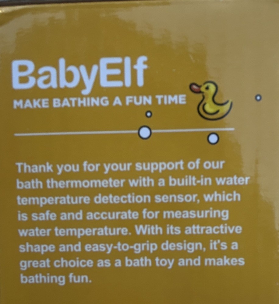 BabyElf Duck Bath Thermometer LCD Display Waterproof Temperature Sensor Toy
