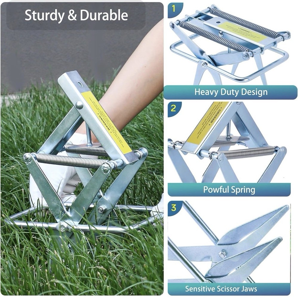 Easy Set Mole Eliminator Trap, Mole and Gopher Trap, Galvanized Steel Mole 2 p..