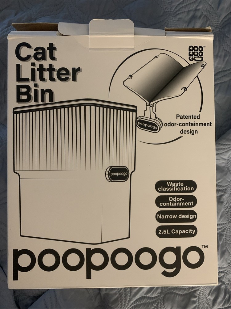 Cat Litter Bin Disposal Trash Can with Charcoal Deodorizer & Waste Bags