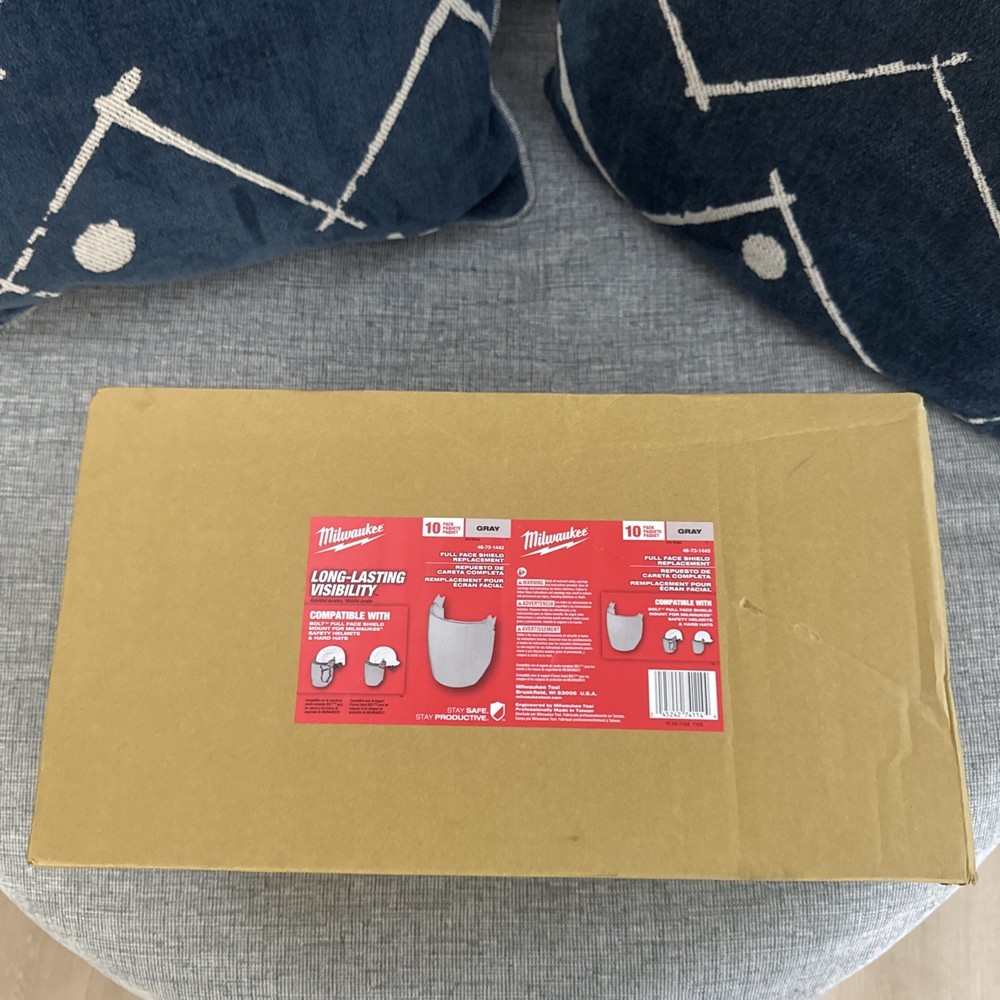 Milwaukee Full Face Shield Replacement 10-pack Gray