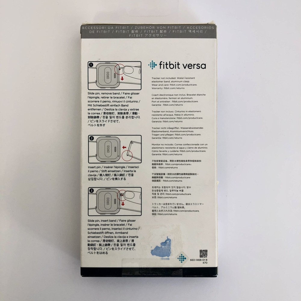 fitbit versa Classic Band Replacement White Large L New Authentic Strap Bracelet