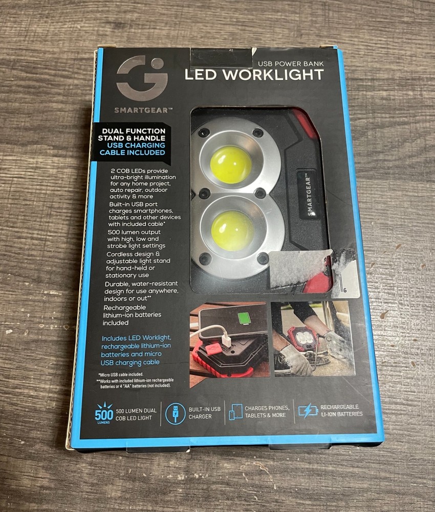 SmartGear USB Power Bank LED Worklight READ