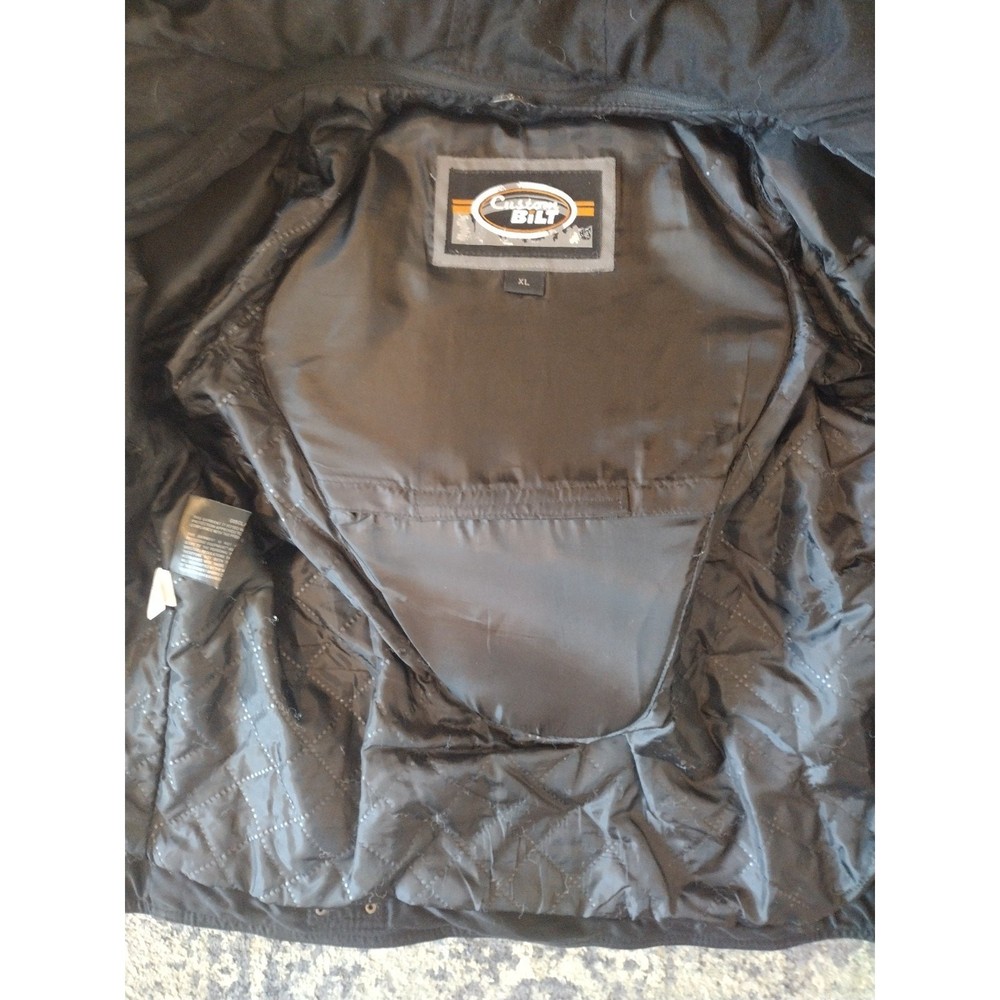 Custom Bilt Drago Leather Motorcycle Jacket - XL - Distressed Biker Armor