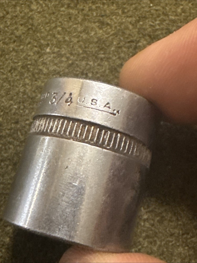 Vintage Indestro Tools 3/4” Socket 3/8" Drive USA 🇺🇸 Nice!