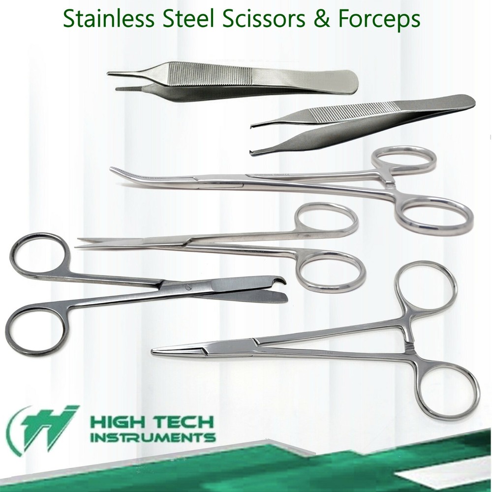 6 O. R Grade Instruments Suture Set Kit Scissors Forcep