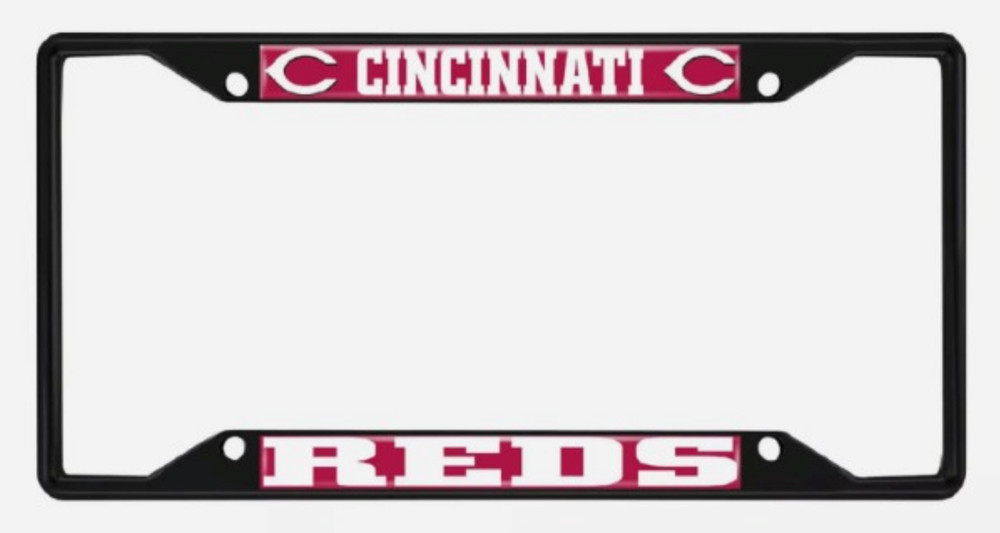 Cincinnati Reds MLB Black Metal License Plate Frame