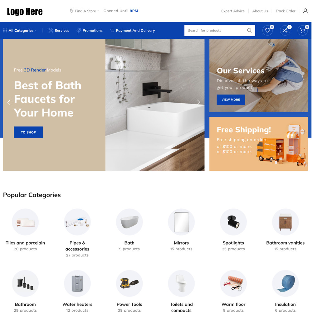 Retail Store Web Design with Free VPS Web Hosting and Installation