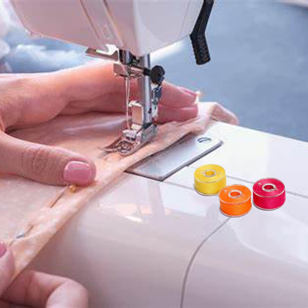 144Colors Prewound Bobbin Thread Plastic Size a SA156 Class 15 Polyester Thread