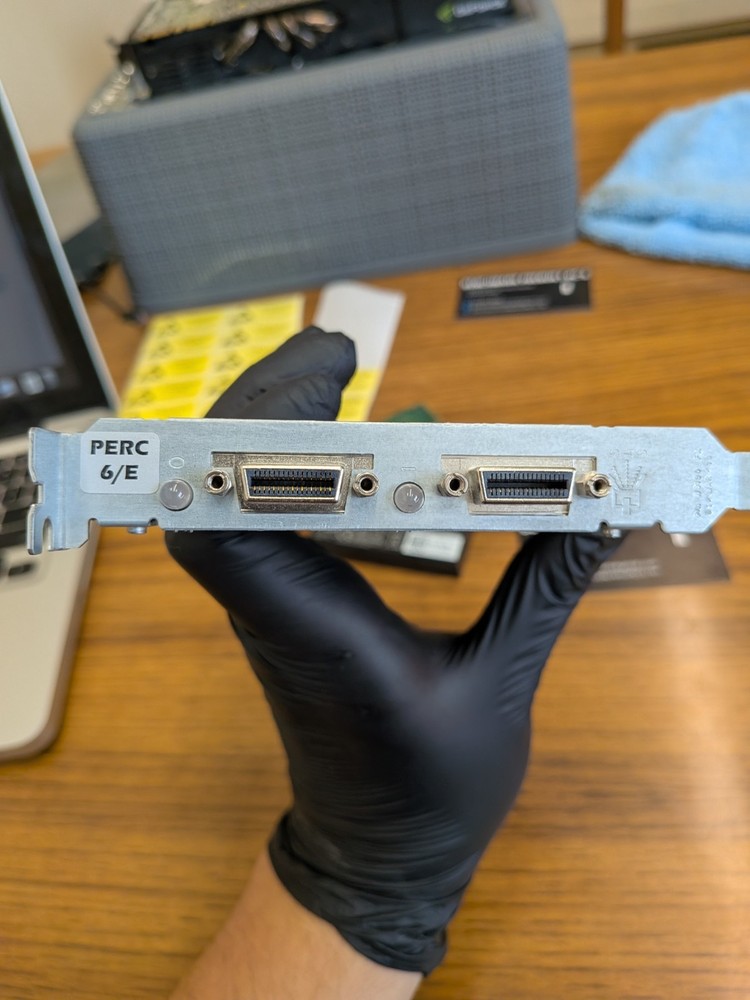 Dell PERC 6E External SAS RAID PCIe x8 Controller J155F w/ Cache & Battery