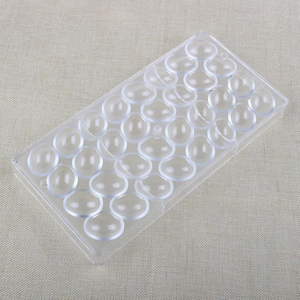 Pack of 2 Chocolate Candy Mold PC Polycarbonate Scraper Cube Oval Egg Baking