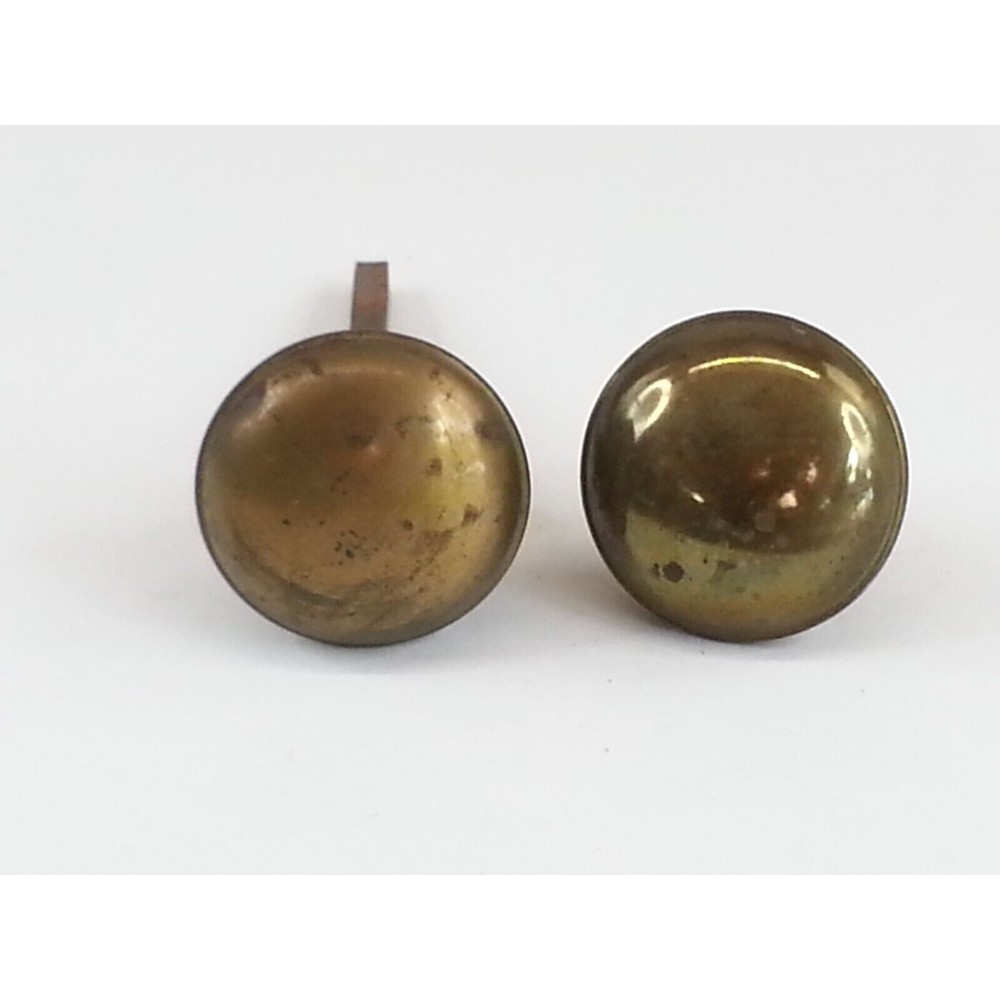 6 Piece Vtg Brass Door Set Handle Plate Frame