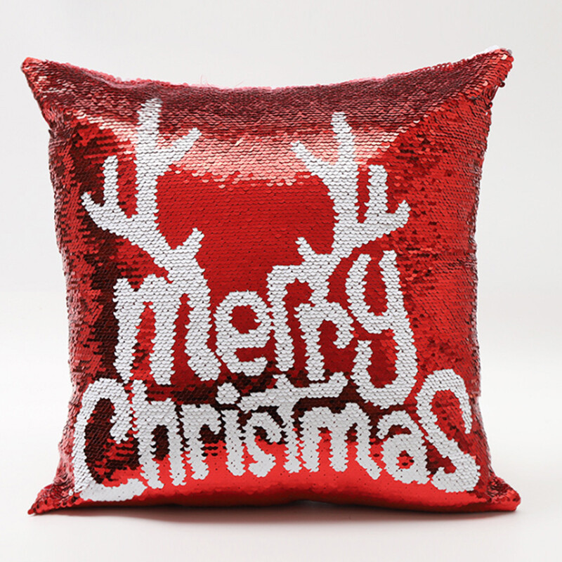 4Pcs Sublimation Blank Reversible Sequin Pillowcase Throw Cushion Cover For DIY