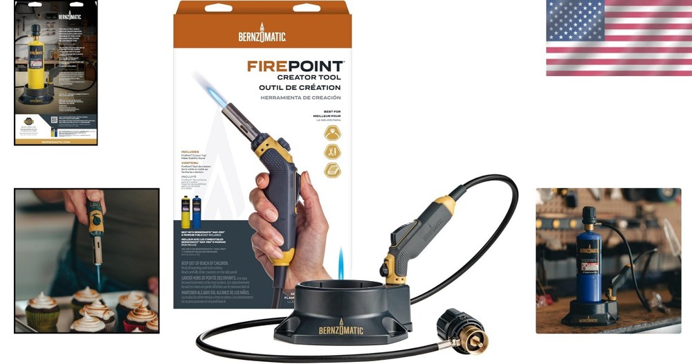 FirePoint Creator Precision Flame Torch with 41" Hose - MAP-Pro Compatible
