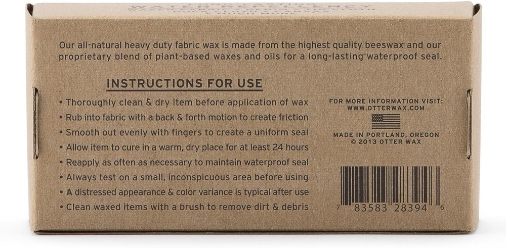 Fabric Wax - Bulk Size - Long-Lasting Rain Protection