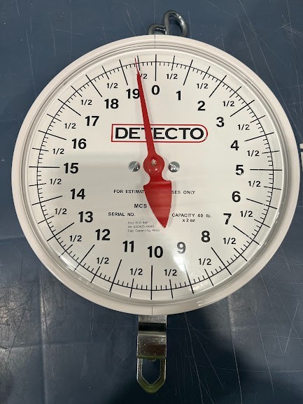 Cardinal Detecto MCS-40P 40 lb. Hanging Scoop Scale