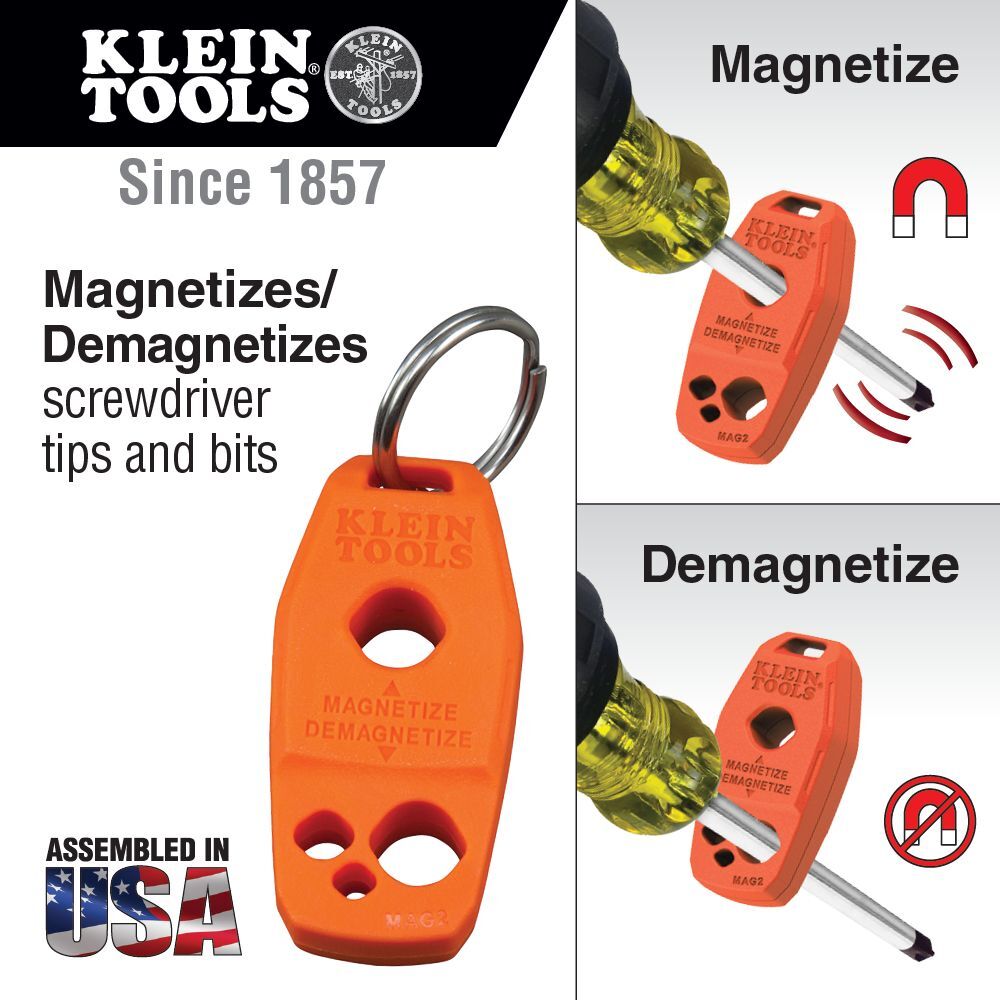 Klein Tools 33736INS Screwdriver Set, 1000V Slim-Tip Insulated and Magnetizer, 6