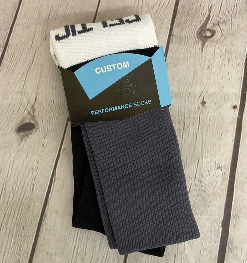 PearSox Unisex Custom Celtic Performance Intermediate Black White Gray Socks New