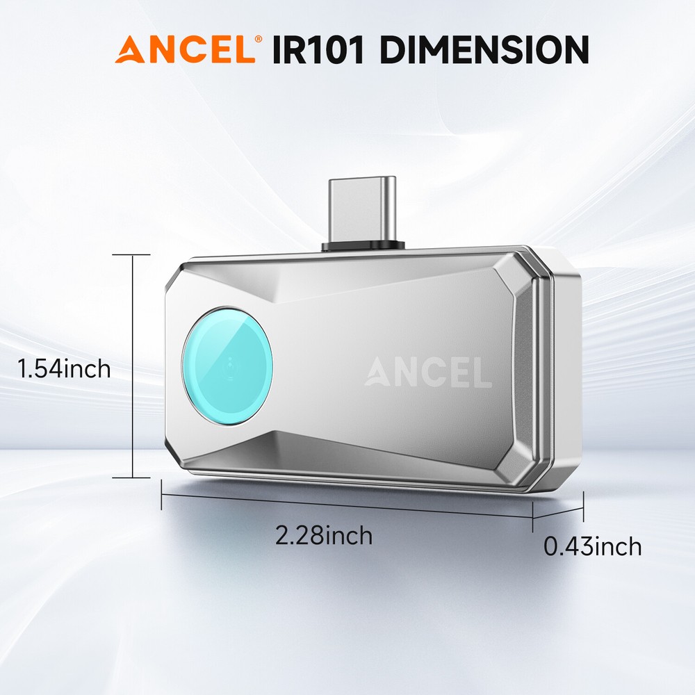 ANCEL IR101 Thermal Camera Infrared Thermal Imager for Android USB Type C Silver