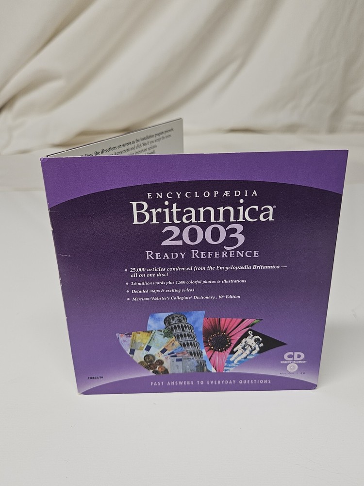Encyclopaedia Britannica 2003 Ready Refererence PC/Mac CD-ROM Windows 95/98/XP