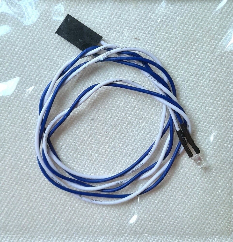 Computer Case Panel 3mm Blue LED Light 12VDC 16" Wires Universal Fit Tailed LED