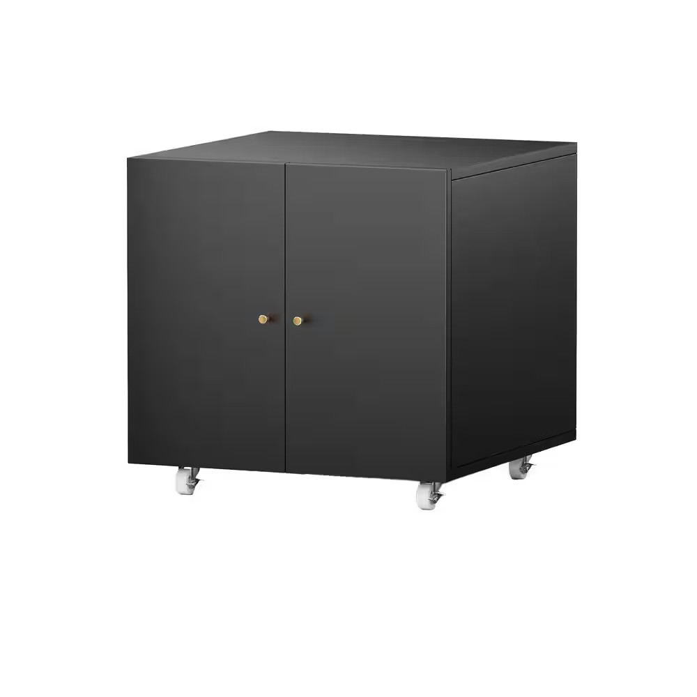 Fridge Stand with Storage Adjustable Shelf Metal Printer Table with Wheels for H