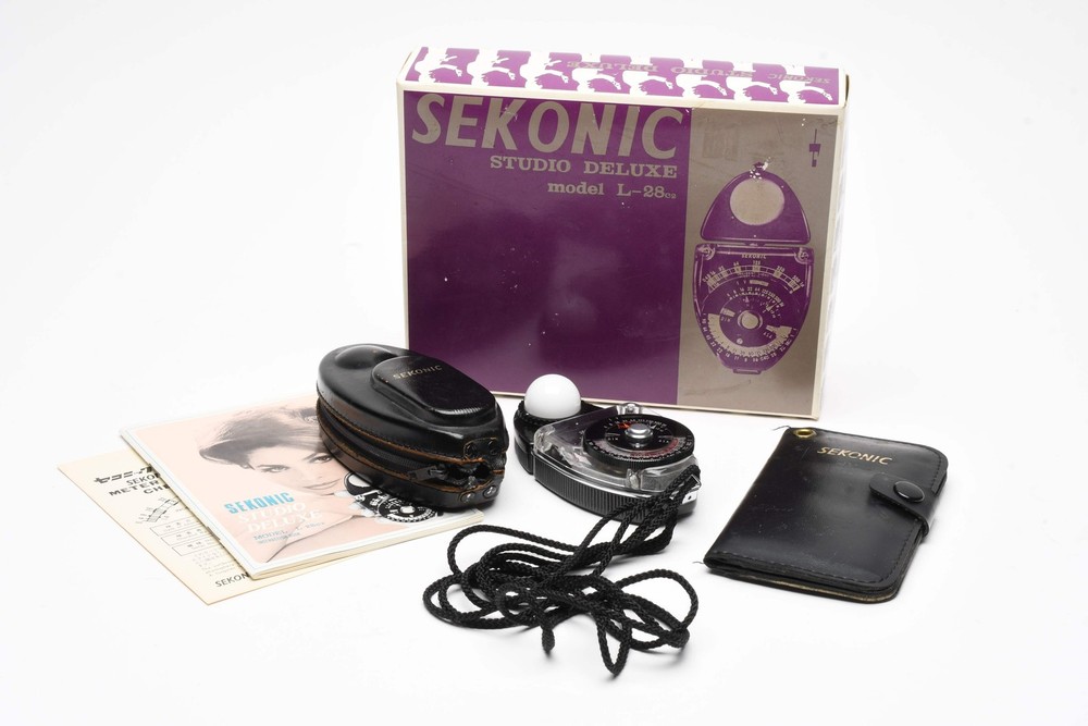 Sekonic Studio Deluxe L-28C2 incident light meter, Slides, Tested, Great!