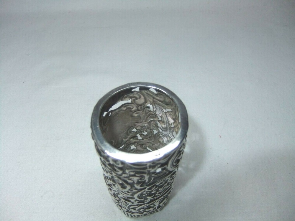 Henry Matthews Solid Sterling Silver Scent Perfume Bottle Coaster Holder 1901