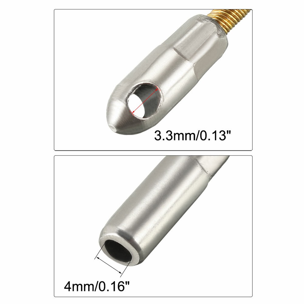 155mm/6-inch Flexible Fish Tape Leader Wire Cable Puller for 4mm Wire Puller