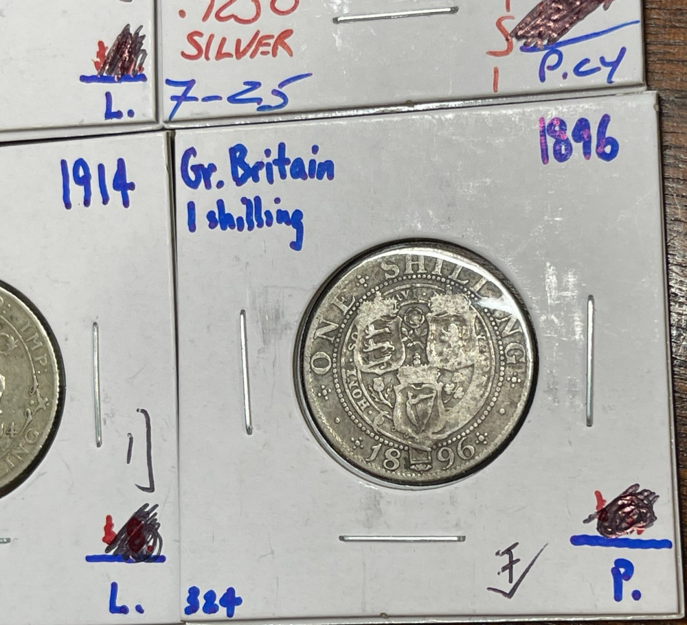 Early Great Britain 4 Silver Coins Lot