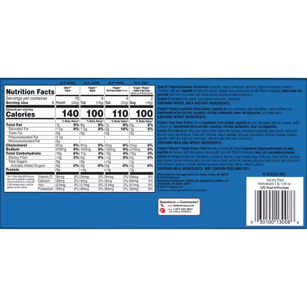 Cheez-It Snacks Crackers Variety Pack - 17.04oz/20ct