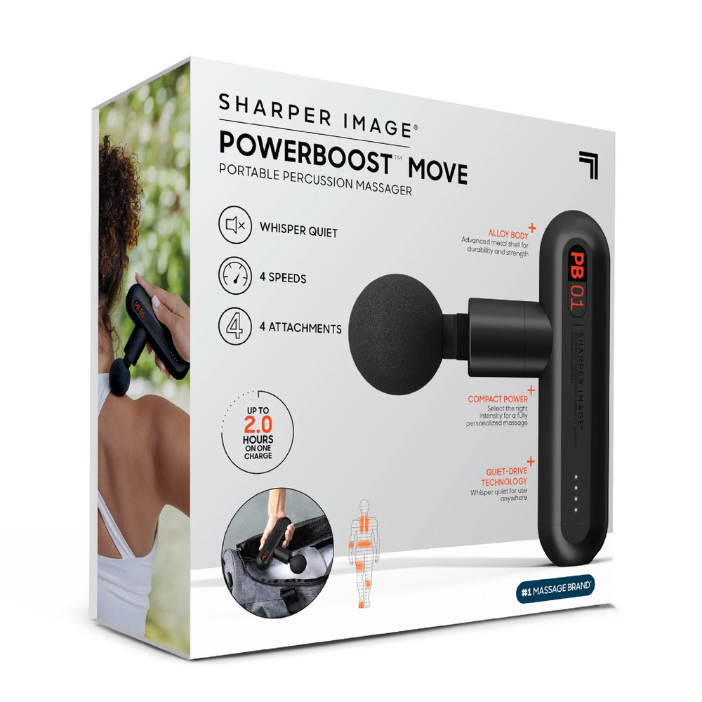 Sharper Image 1017214 Powerboost Move Deep Tissue Portable Percussion Massager,