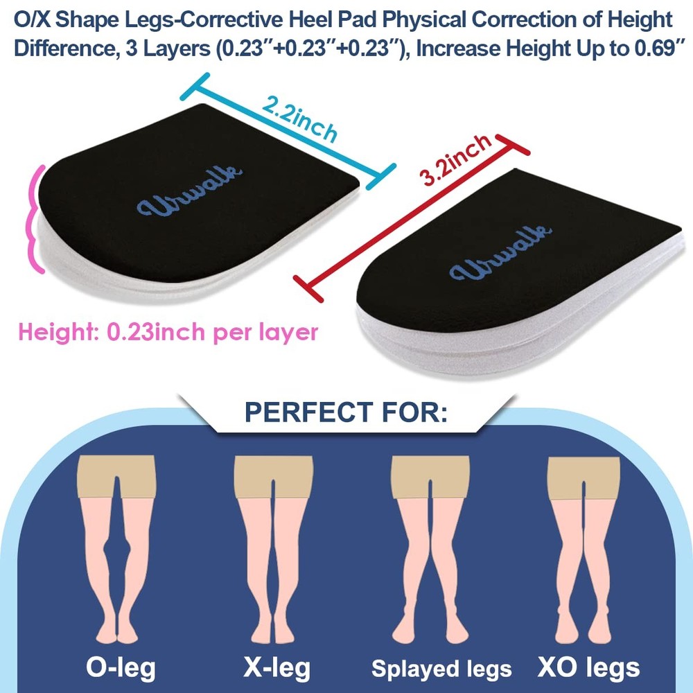 3 Layers Adjustable Supination & Over - Pronation Adhesive Corrective Black