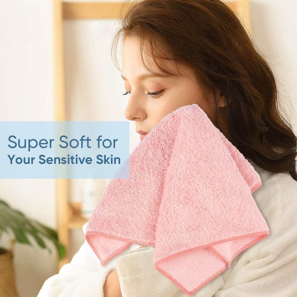 HOMEXCEL Microfiber Washcloths 12 Pack, Highly Absorbent