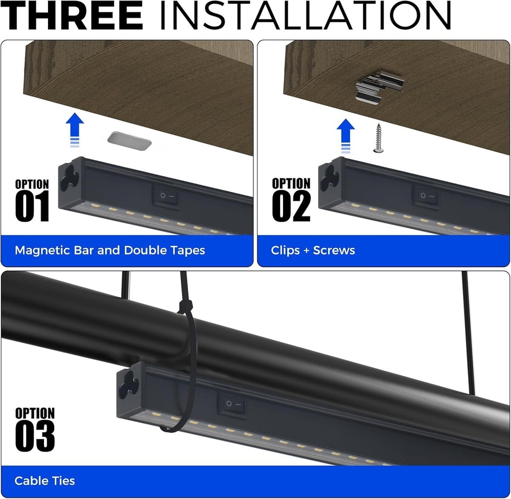 Energy-Efficient 1ft LED Grow Light Strips with Magnetic Installation - 4 Pack