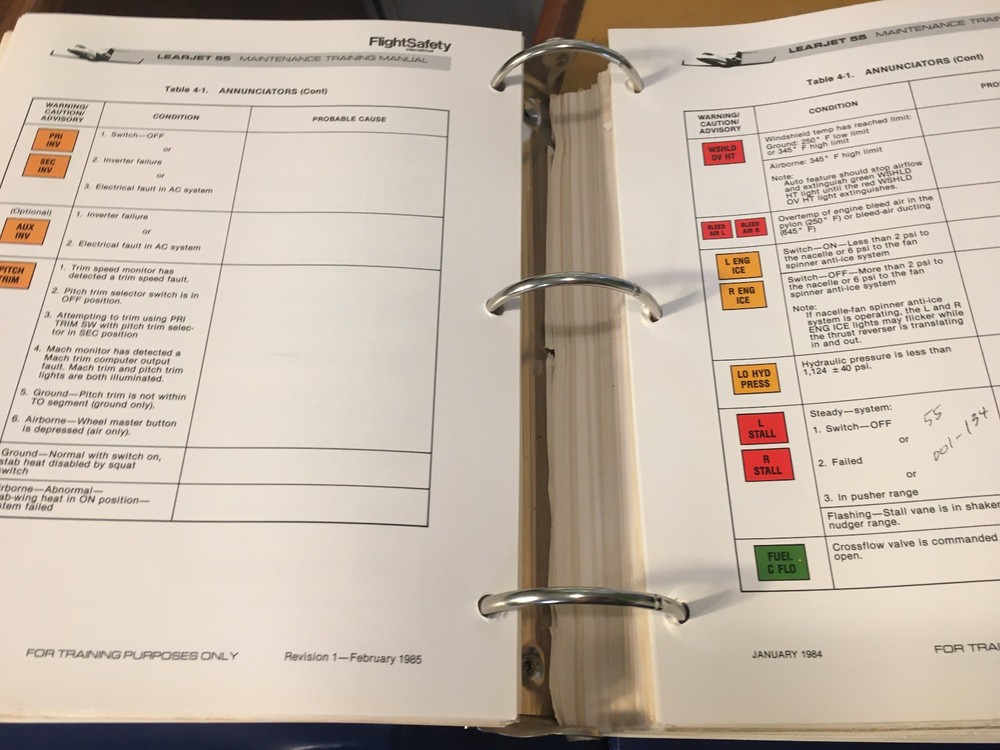 Learjet 55 Maintenance Training Manual