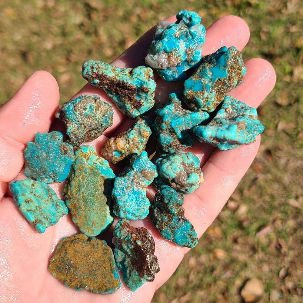 STABILIZED CAMPITOS TURQUOISE ROUGH MEXICO 120.1 GRAMS