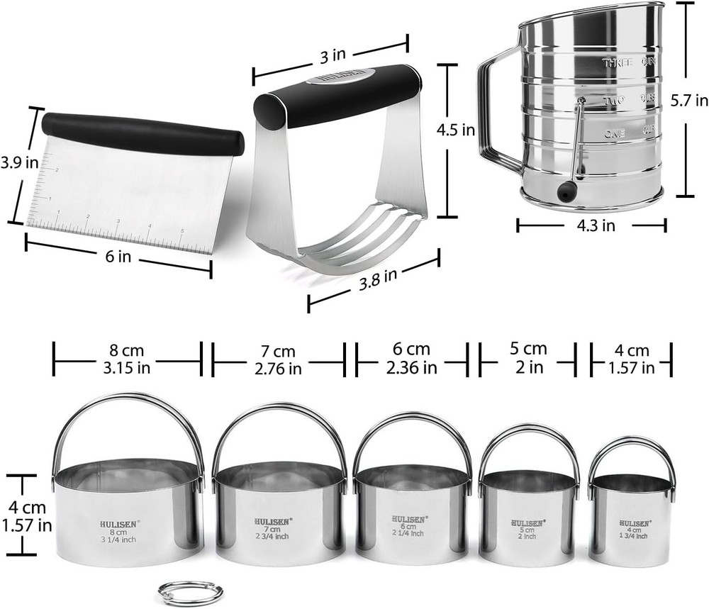 Essential Stainless Steel Baking Tools Collection