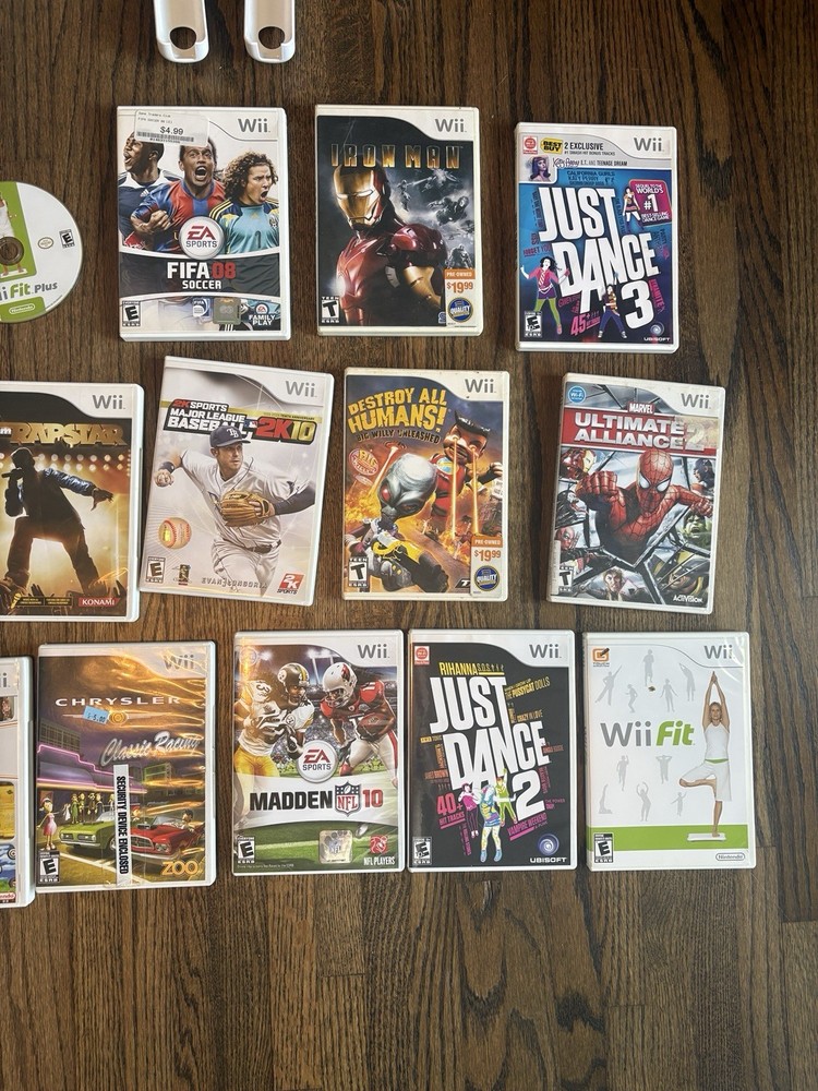 SUPER Custm Wii Console Brew Mod🐢 Bundle With Controllers And Games