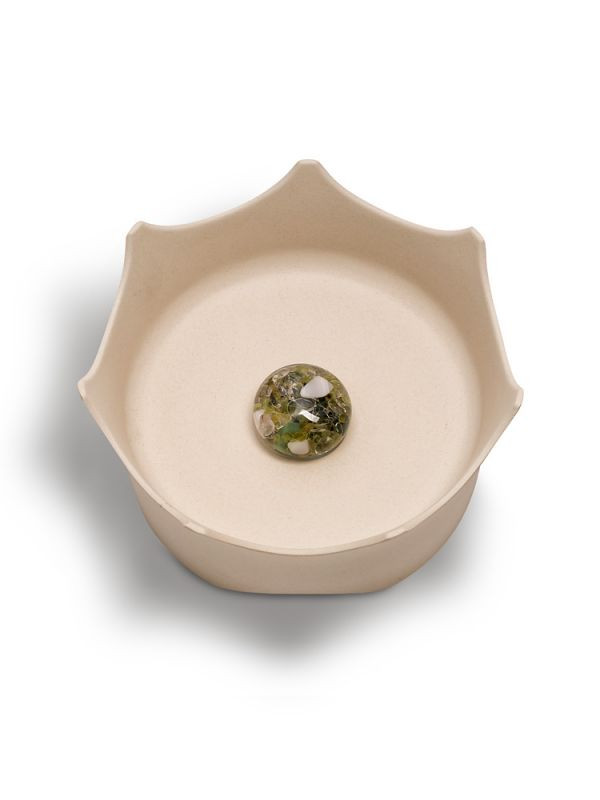 Gemstone Natural White Dog Bowl