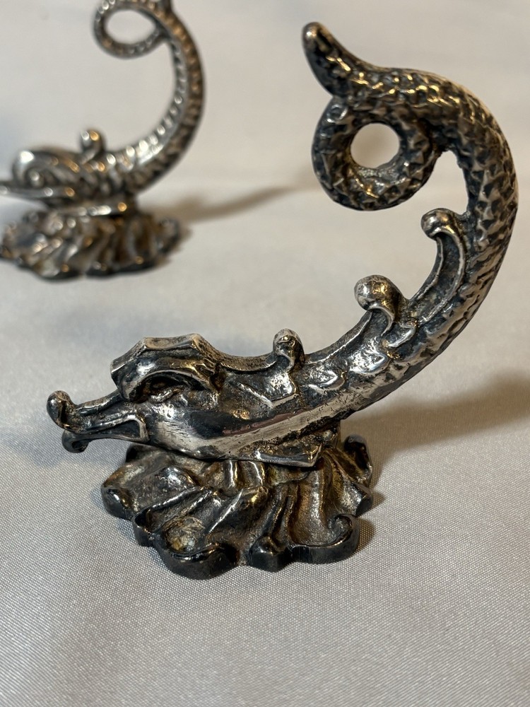 Sea Serpent Brass Victorian Coat Hooks
