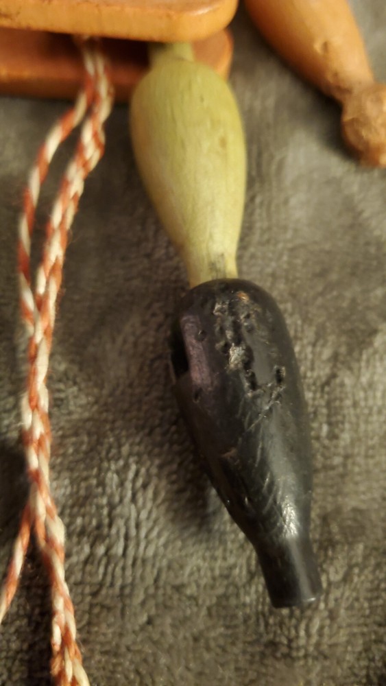 Vintage Wooden Puppet Pull String Toy Tiger