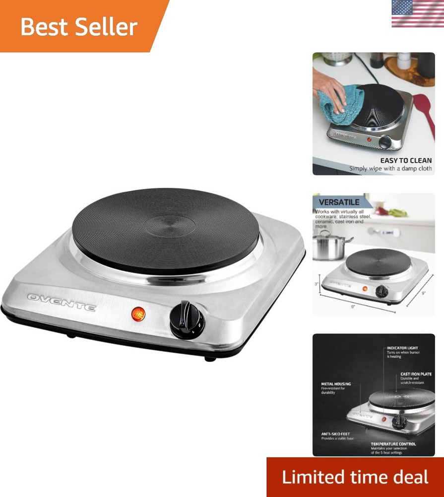 Electric Countertop Single Burner - Silver
