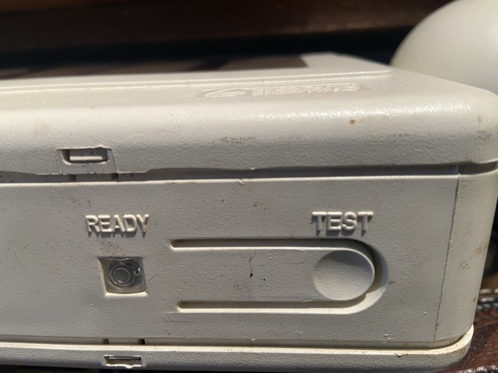 Vtg Exit Sign With Emergency Lights Wired With Battery Back Up Untested Powered