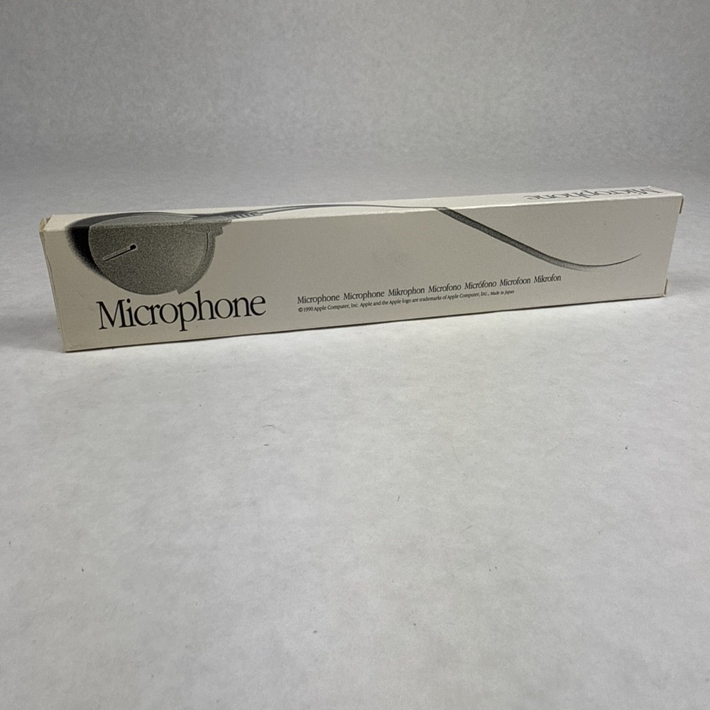 Apple Mac Microphone Original Box Mac Computer Mic Vintage 1990 Open Box *Read
