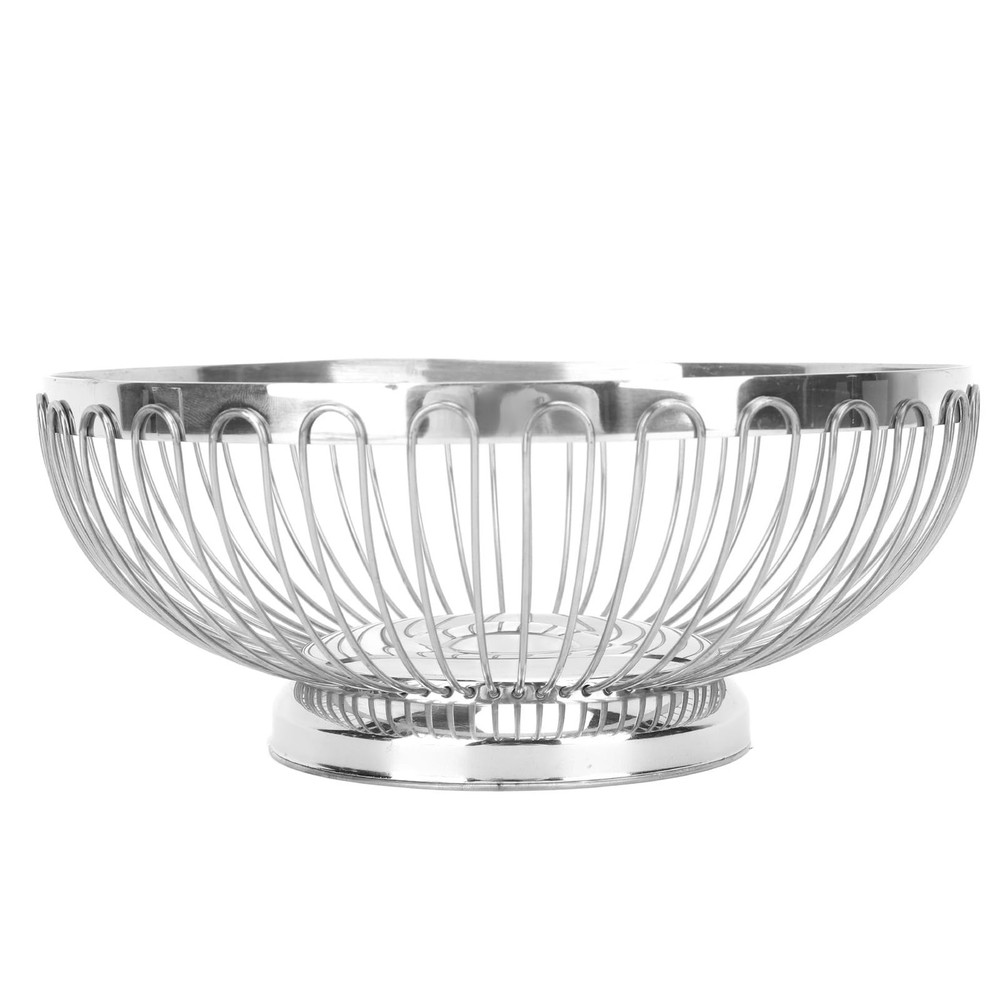 Stainless Steel Fruit Basket, Fruit Bowl Modern Rustproof Mirror Polished Dra...