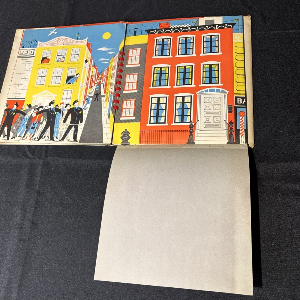 Vintage 1949 Firehouse Foldout Play Book