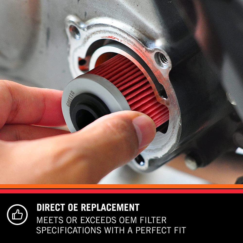 Motorcycle Oil Filter: High Performance, Premium, Designed to Be Used with Synth