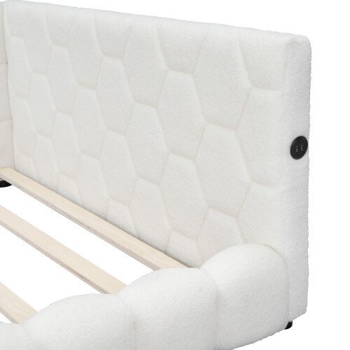Modern Upholstered Platform Bed Sofa Bed Heavy Duty Daybed Full Size Bed Frames