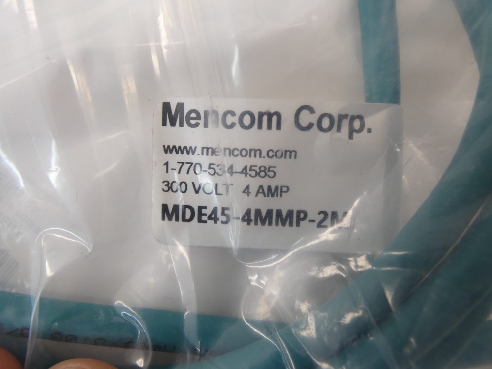 Mencom MDE45-4MMP-2M Green Cable Cordset - NEW Surplus!