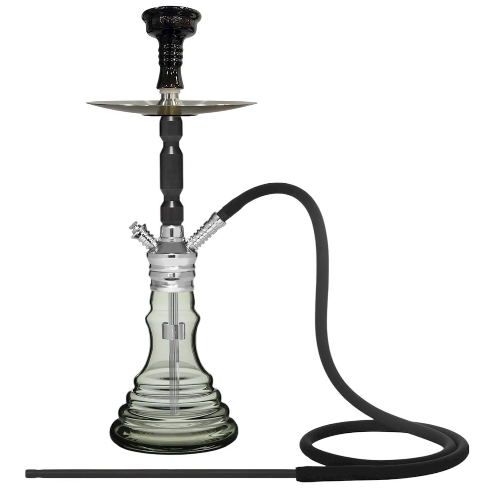 MYA BEYA 22” Hookah – Black/Gray– MX Function – Premium Glass Base